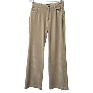 Ane Mone Pants Womens Size 28" Cream Corduroys Wide Leg Pockets High Rise EU38
